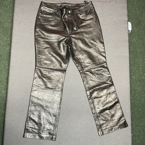 Black leather pants